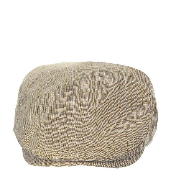 Biltmore Driver Newsboy Hat Tan Grid Large NEW - Picture 2 of 10